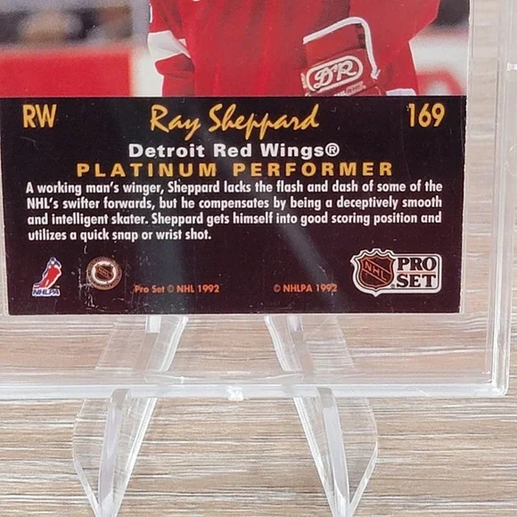 Ray Sheppard Signed 1992 Pro Set Platinum Performer Card 169 Detroit Red Wings - Picture 5 of 6